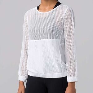 Lululemon mesh white baggy long sleeve 8